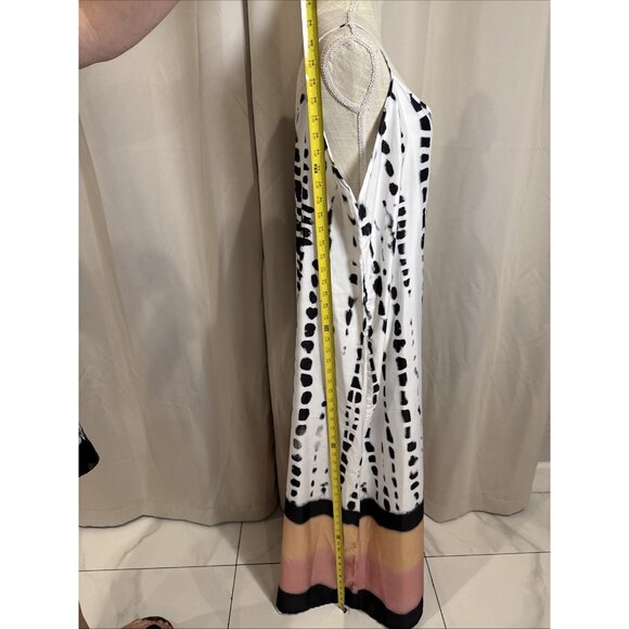 Lulla Collection White Black Peach Pink Spaghetti Strap Maxi Cami Dress XL - Picture 5 of 9